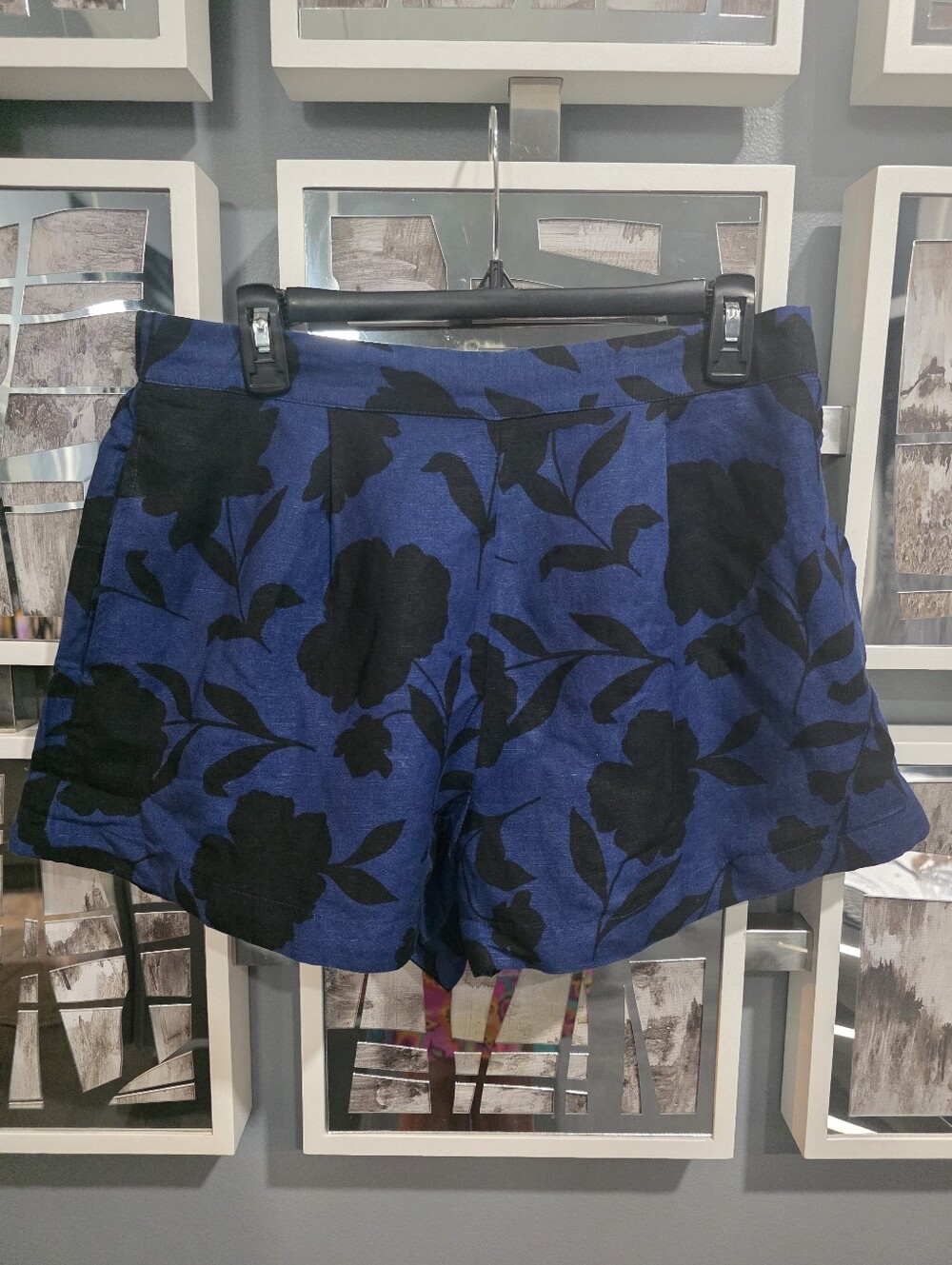 kate spade Blue Floral High-Waist Shorts